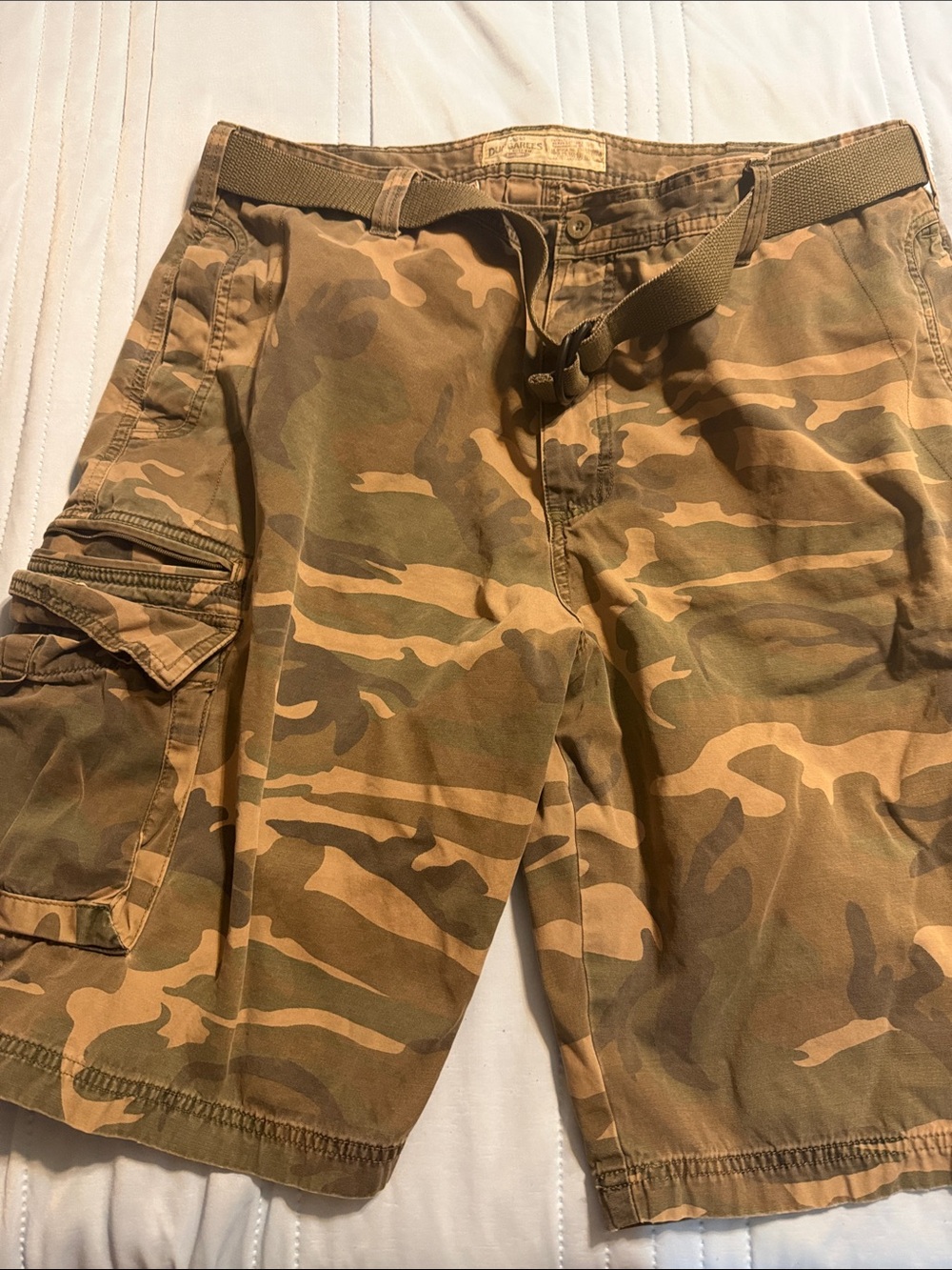 Lee Dungaree Camo Cargo Shorts